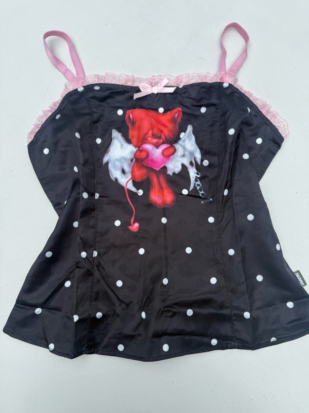 Y2k Heaven by Marc Jacobs tank polka dot satin top